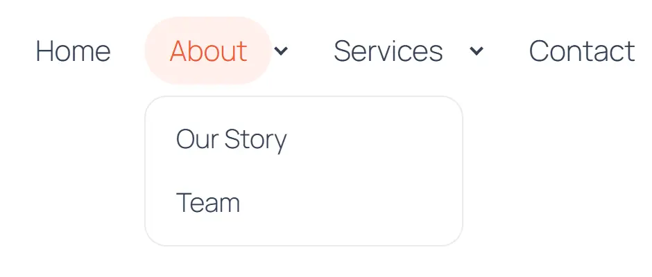 Styled WP Menu with an open dropdown
