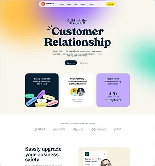 CRM Software website template