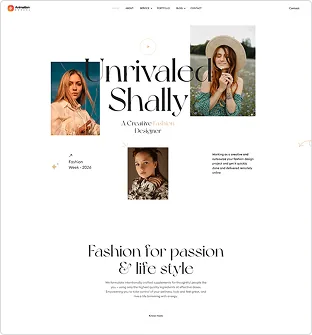 Fashion Designer website template