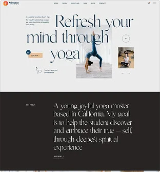 Yoga Trainer website template