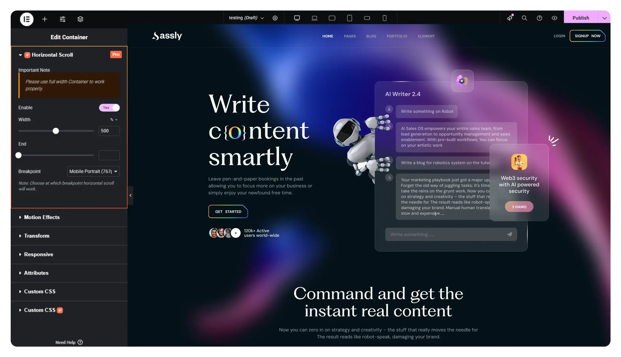 Horizontal Scroll